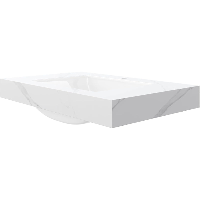 36" Carrara White Vanity Top