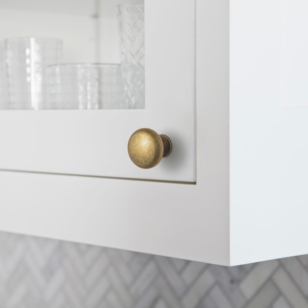 6 Pack Antique Brass Knobs
