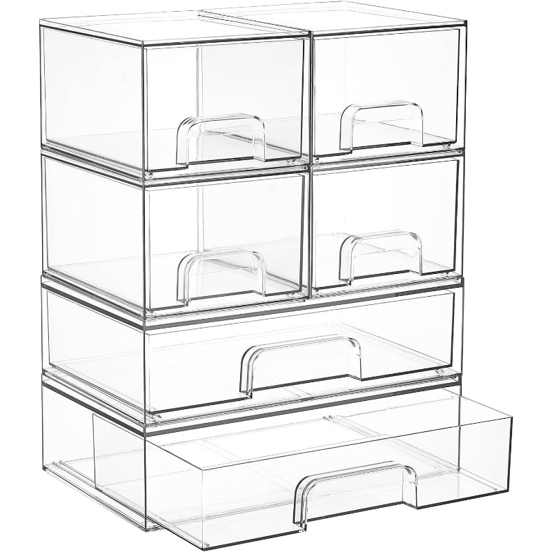 6 Pack Stackable Drawers