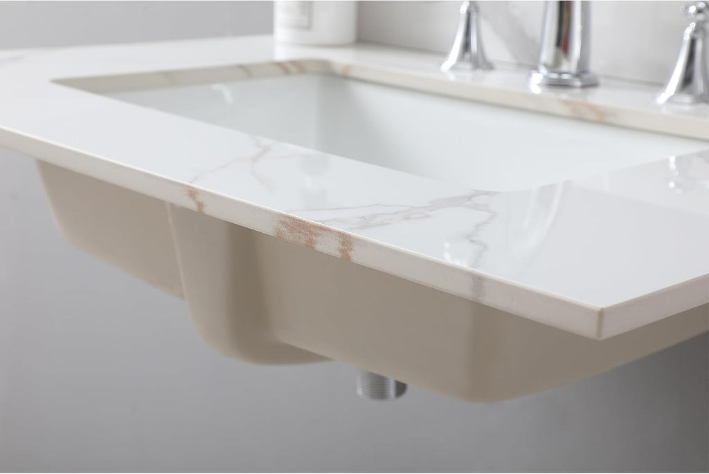 31" Carrara Gold Sintered Vanity Top