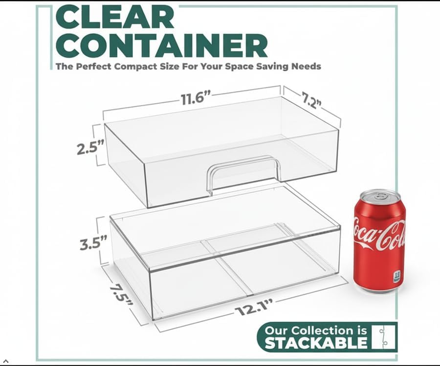 4 Pack Stackable Drawers