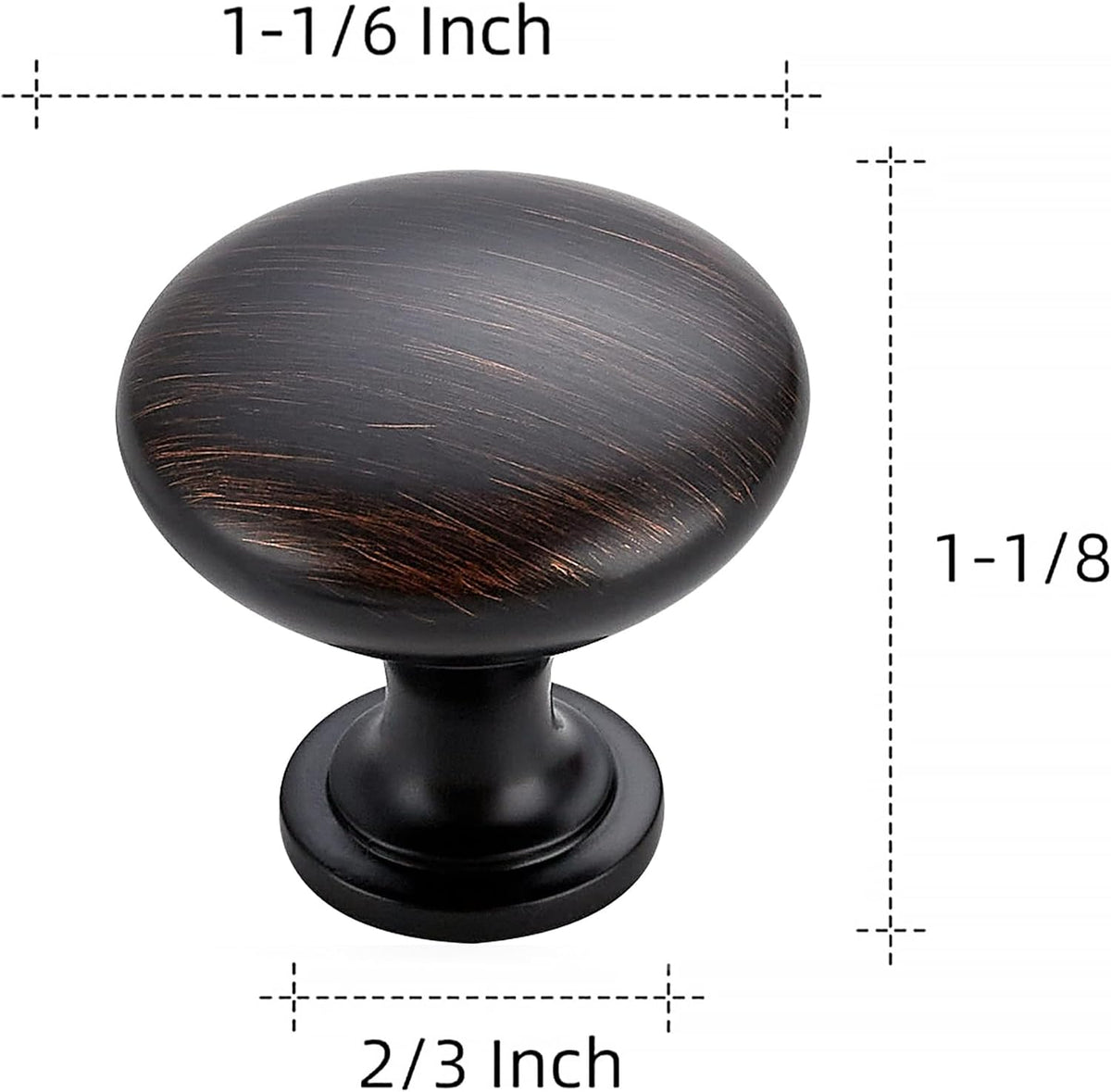 20 Pack Bronze Cabinet Knobs