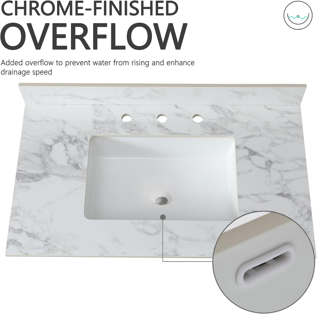37" Sintered Stone Vanity Top