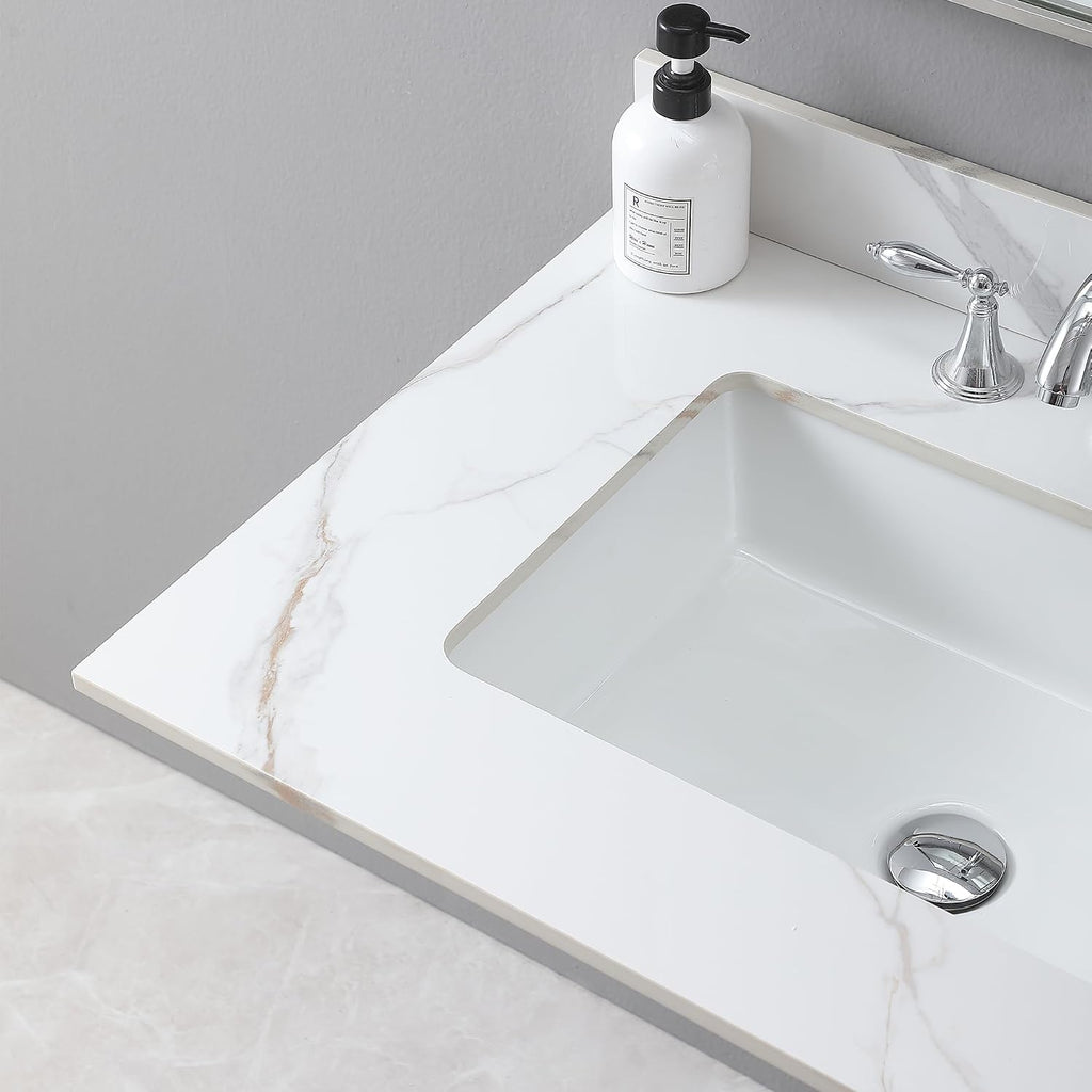 31" Carrara Gold Sintered Vanity Top