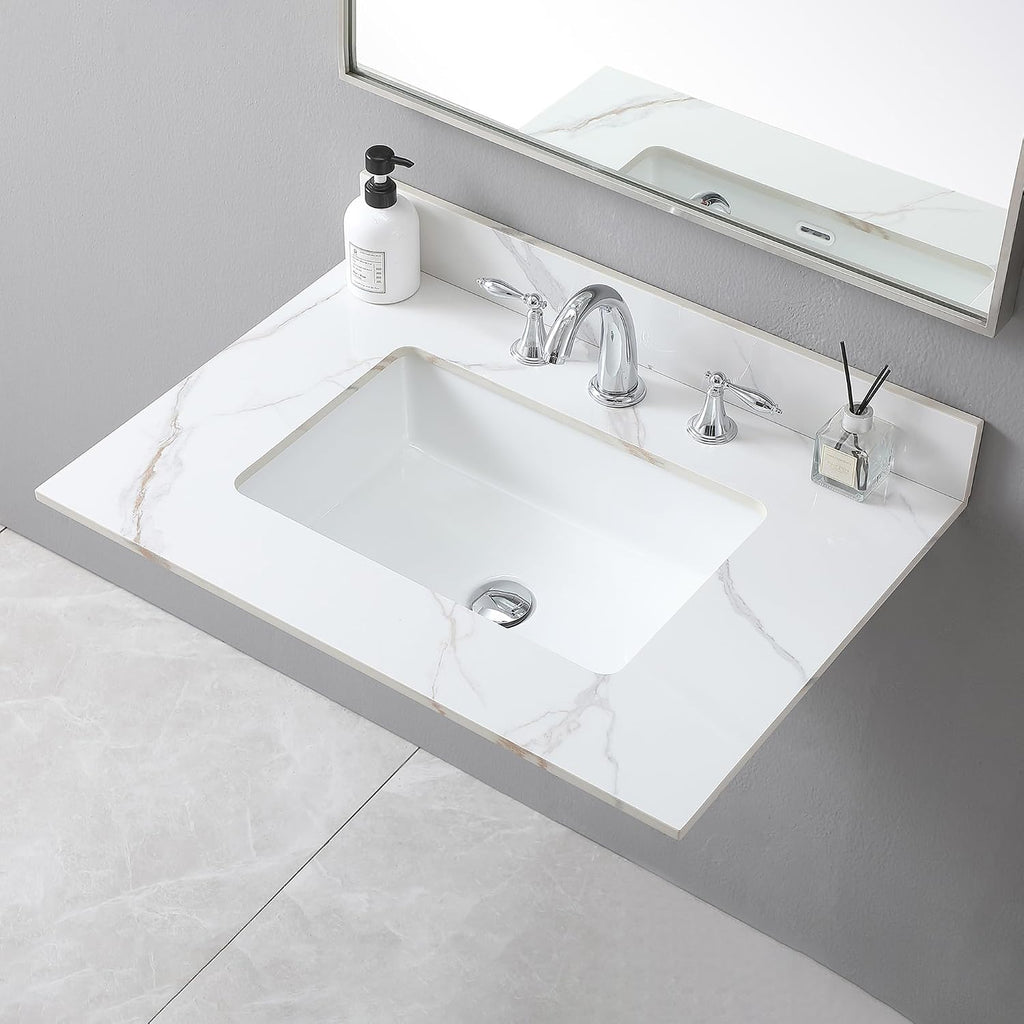 31" Carrara Gold Sintered Vanity Top