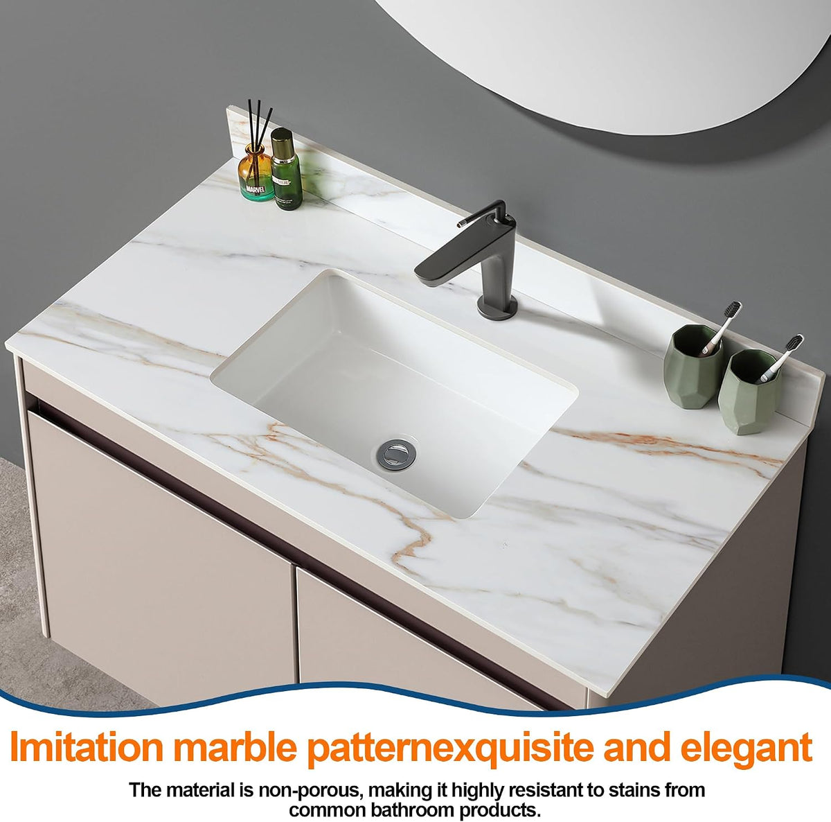 43" Calacatta Gold Sintered Vanity Top