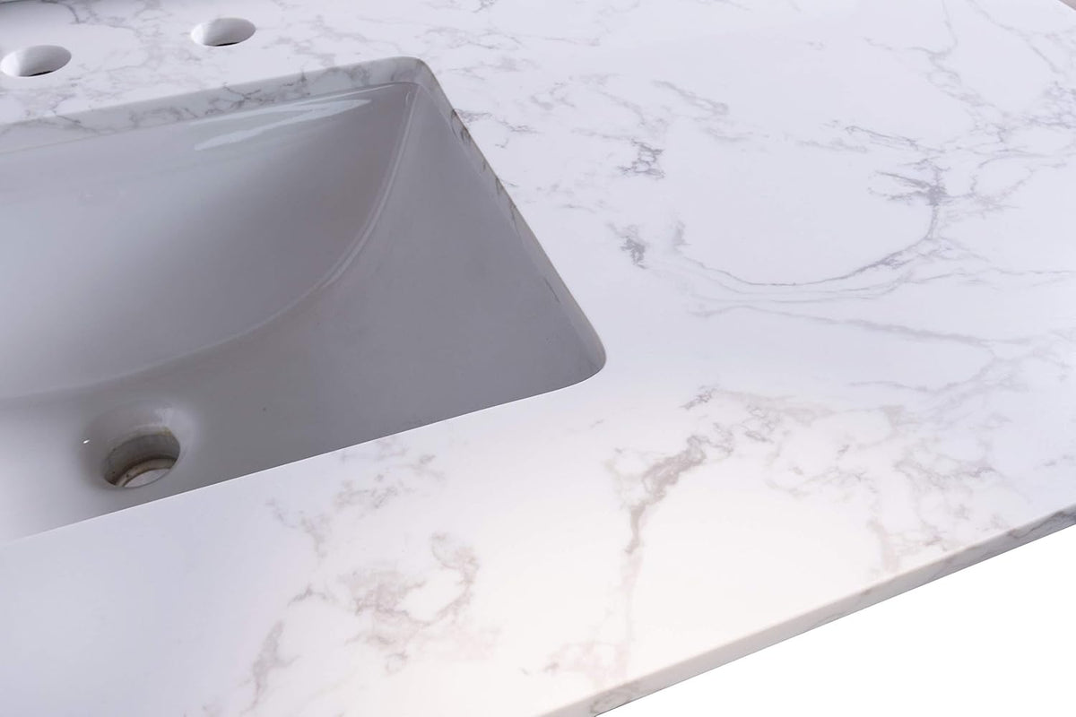 37" Carrara White Vanity Top