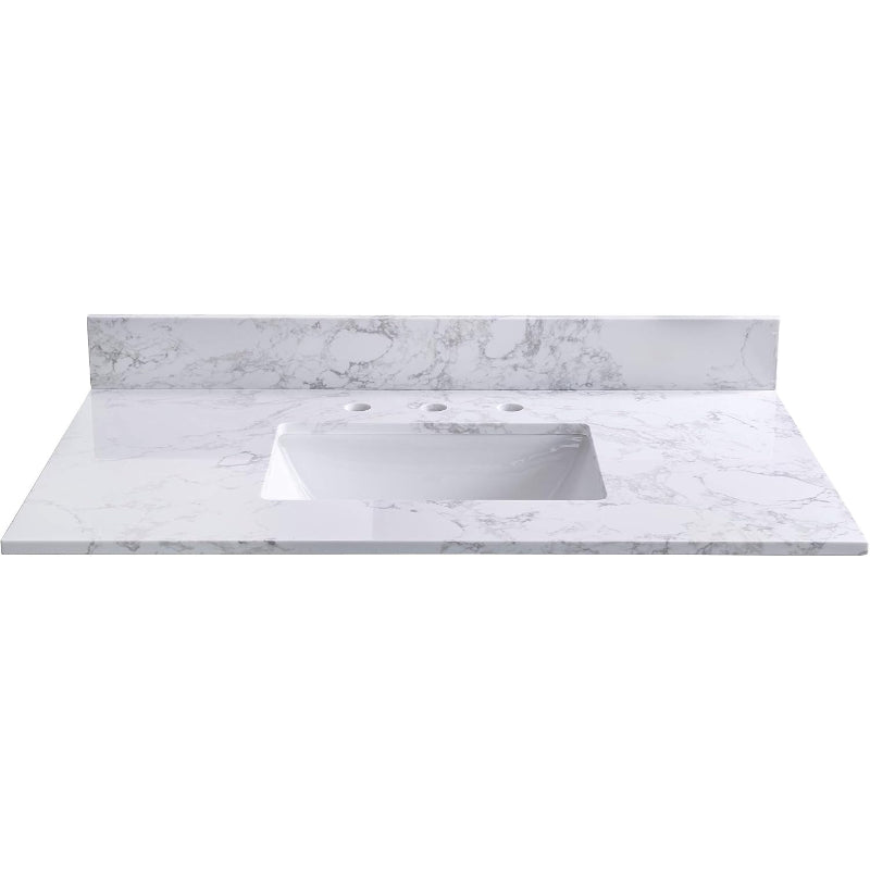 37" Carrara White Vanity Top