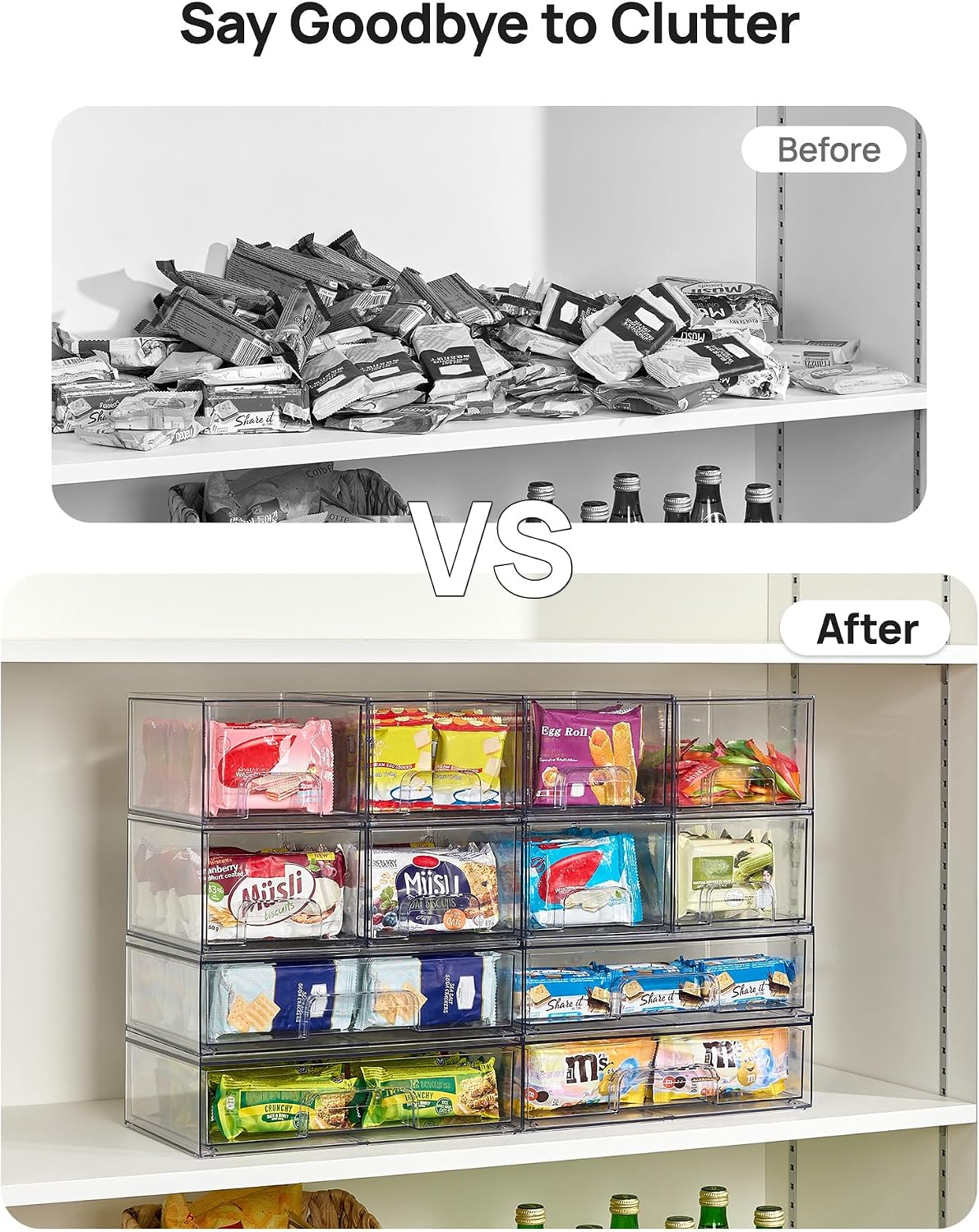 6 Pack Stackable Drawers