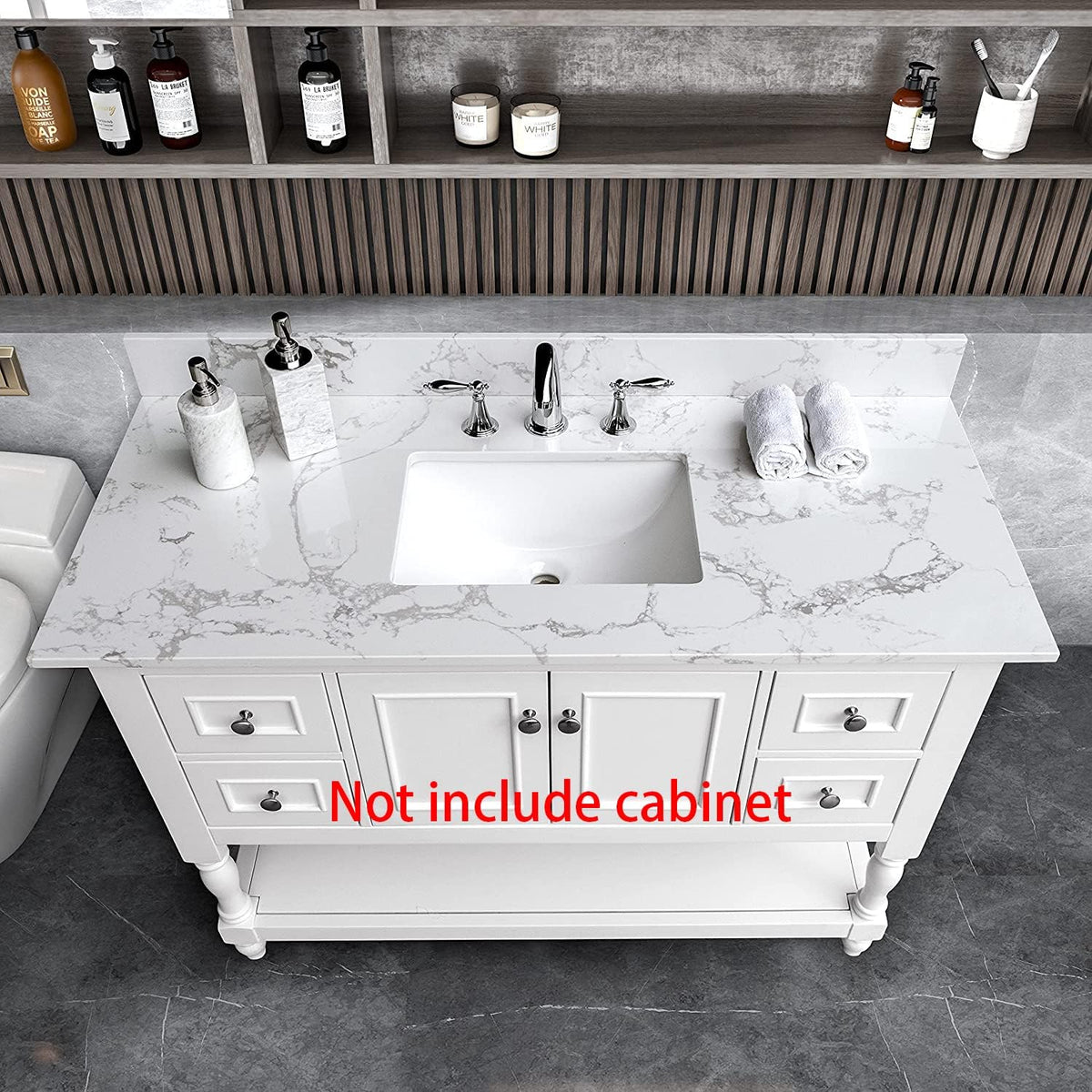 37" Carrara White Vanity Top