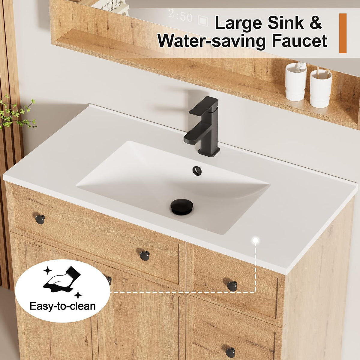 36" Natural Farmhouse Vanity