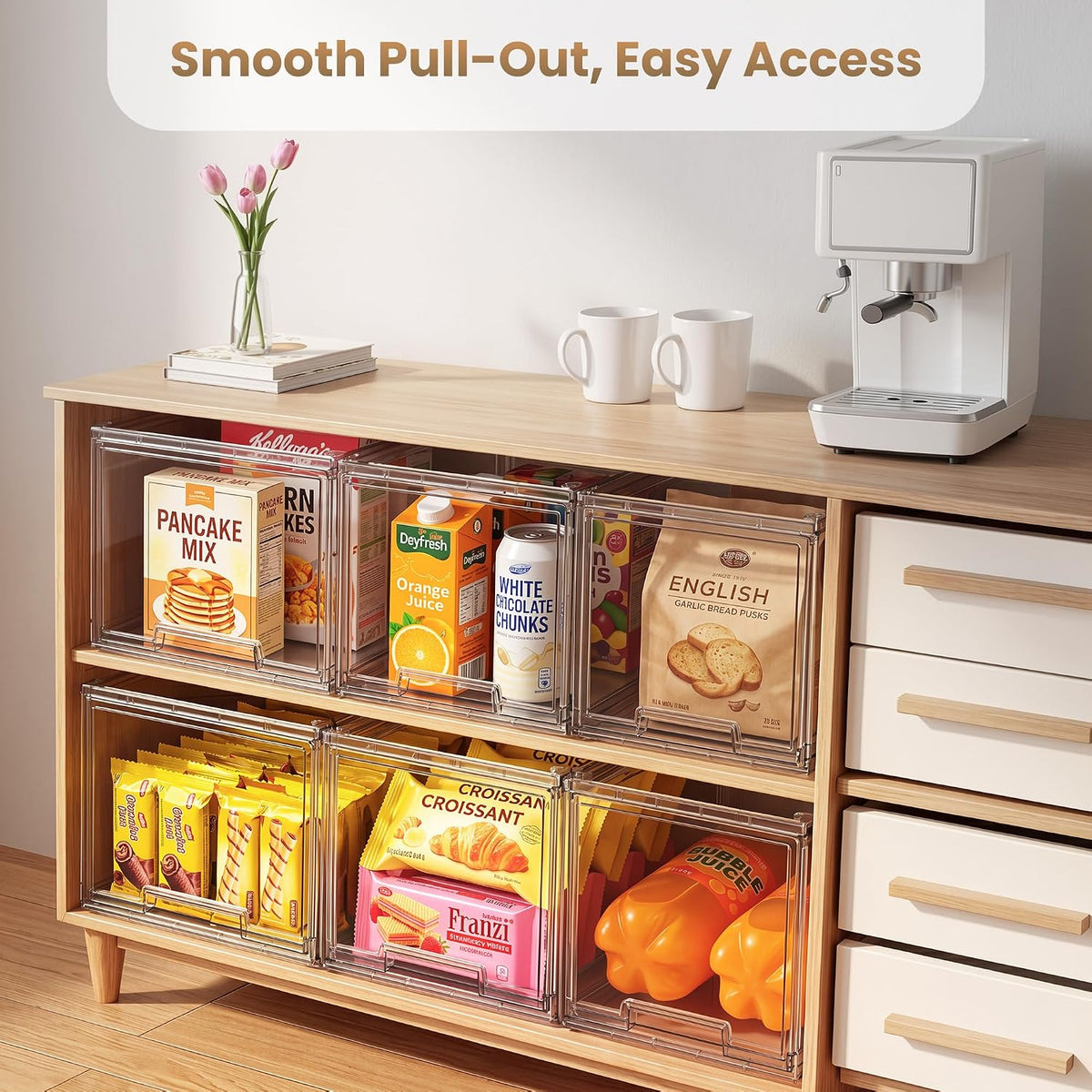 Large Clear Stackable Acrylic Drawers
