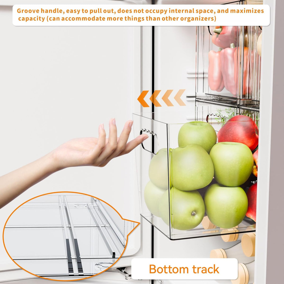 4 Pack Clear Stackable Drawers