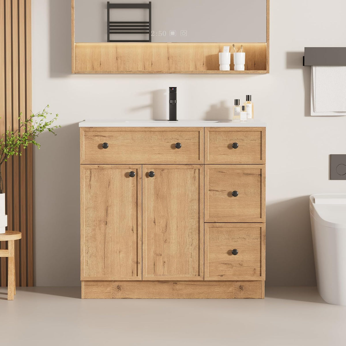 36" Natural Farmhouse Vanity