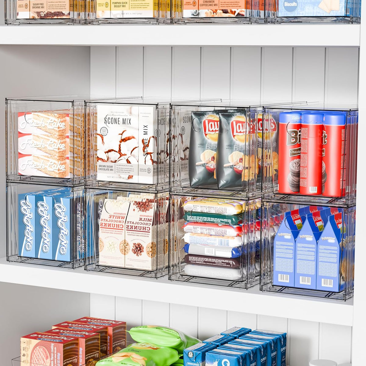 4 Pack Clear Stackable Drawers