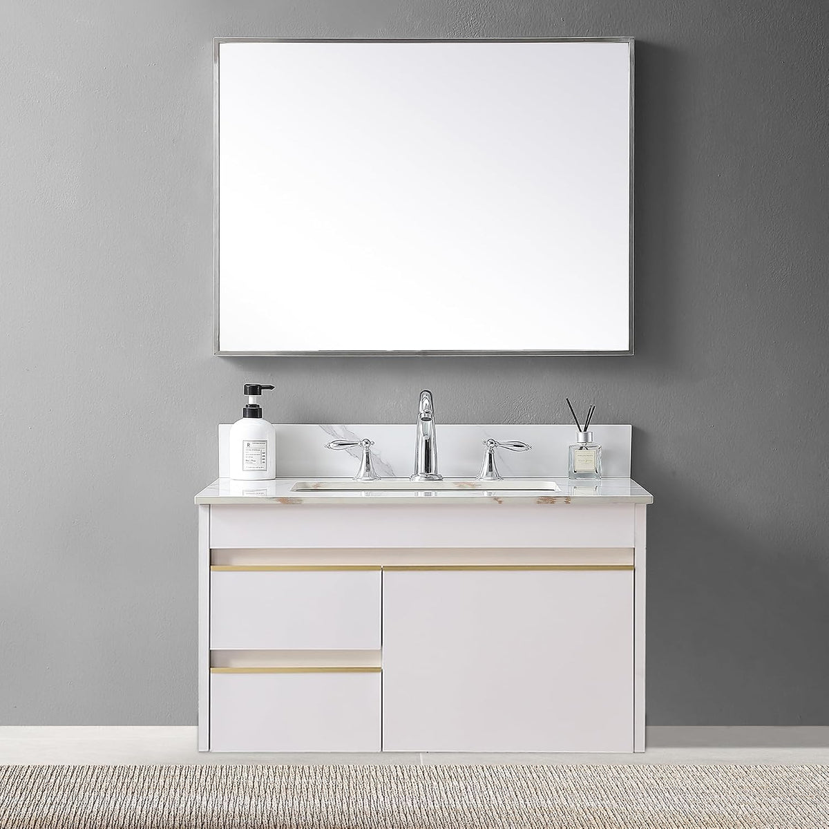 31" Carrara Gold Sintered Vanity Top