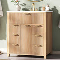 30" Natural Oak Fluted Vanity