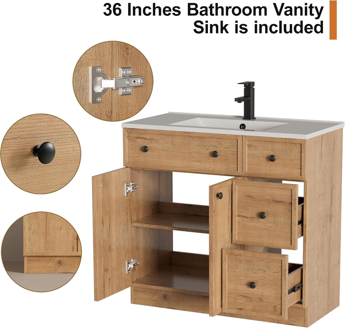 36" Natural Farmhouse Vanity