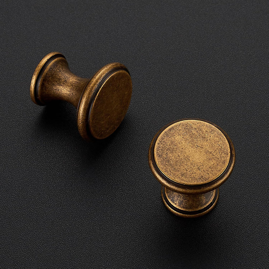 15 Pack Antique Brass Knobs