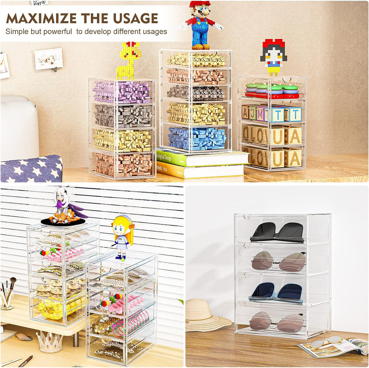 13-Drawer Desk Organizer