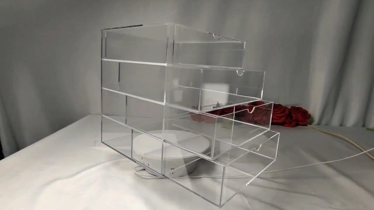 4-Drawer Acrylic Organizer, Clear White