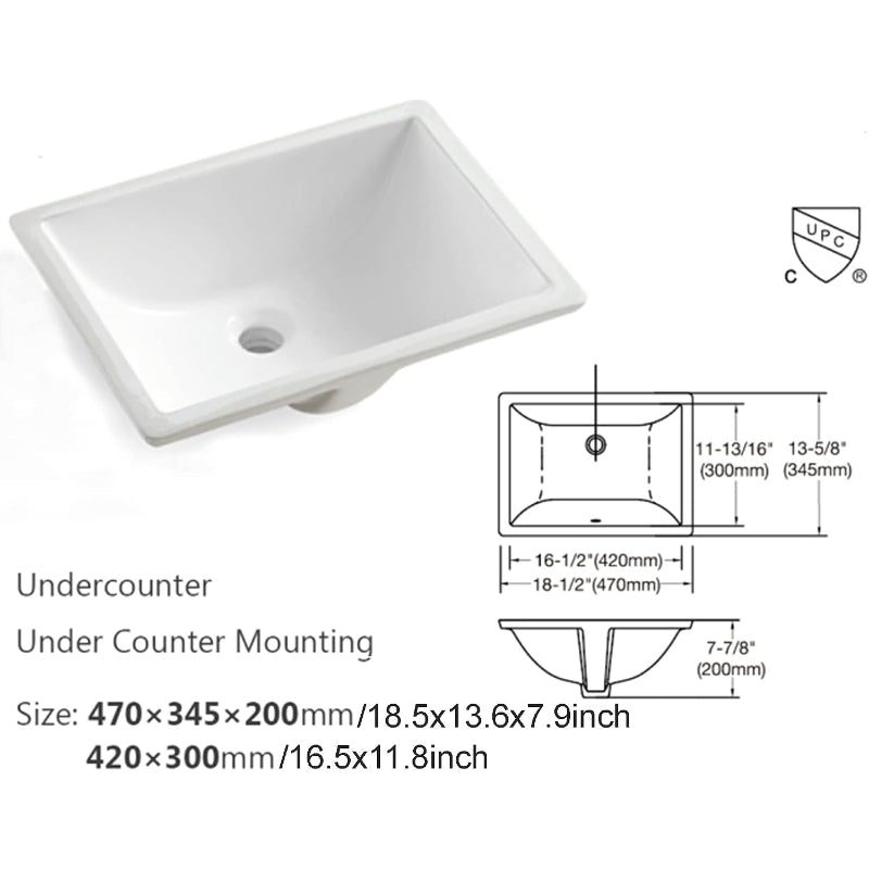 37" Carrara White Vanity Top