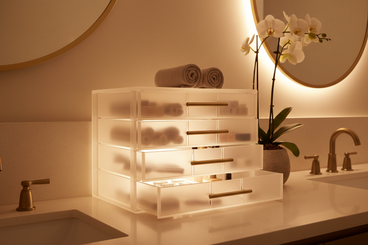 Frosted Acrylic Storage Drawers